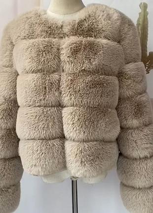 Полушубок, шуба укорочена з штучного хутра