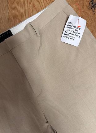 Брюки брюки мужские новые бежевые slim asos, размер xl6 фото