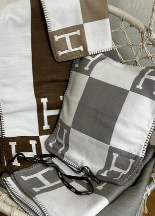 Плед натуральний трендовий плед набор