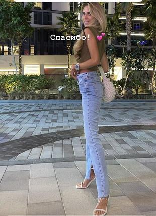 Джинси zara блакитні  ідеальна посадка
