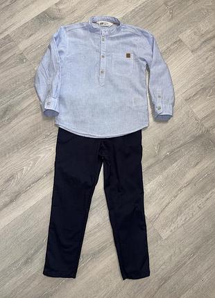 Брюки и рубашка h&m(нарядный комплект) на мальчика 4-5лет