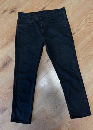 Джинси чоловічі чорні levis укорочені, розмір l - xl
