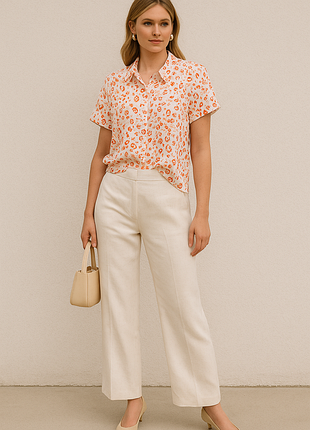 Блуза из вискозы в анималистичный принт от someday 40, m-l