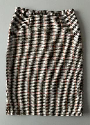 Юбка шерстяная гусиная лапка