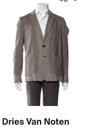 Льняной мужской пиджак от dries van noten.