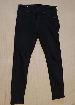 Вузькі чорні фірмові джинси g-star raw slim Голландія 33/32.