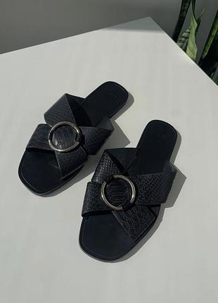 Чорні жіночі шльопанці босоніжки від h&m розмір 37