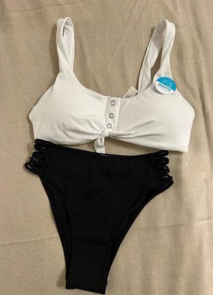 Купальник роздільний рубчик censored, xs,s