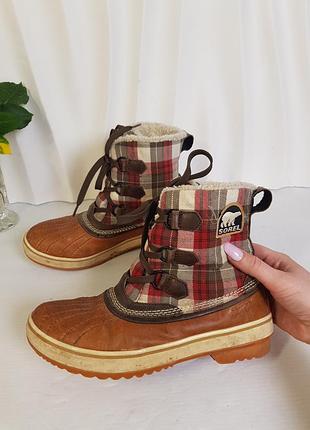 Теплые зимние сапоги на овчине sorel tivoli оригинал 38