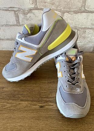 Оригінал! нові культові замшеві жіночі кросівки new balance 574 grey, 37-37,5 р., сша