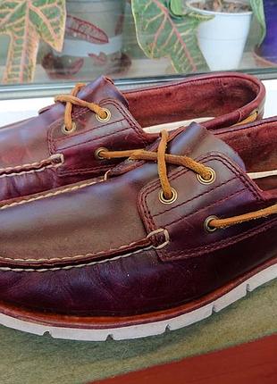 Дуже легкі та м'які шкіряні топсайдери "timberland", оригінал 44 р.