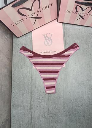 Безшовні трусики-стрінги з високим вирізом ноги. pink. victoria's secret. оригінал 🇺🇸