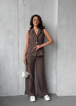 Стильний костюм піджак-жилетка і брюки