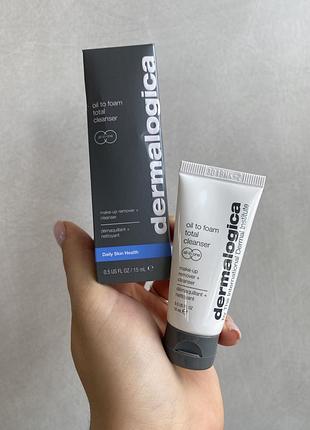 Засіб для демакіяжу та вмивання шкіри dermalogica oil to foam total makeup remover cleanser