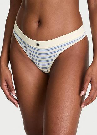 Трусики стринги в рубчик виктория сикрет victorias secret