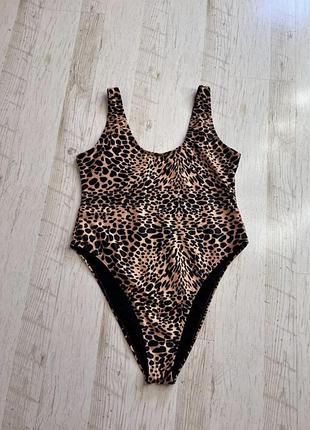 Красивый цельный леопардовый купальник плюс сайз boohoo