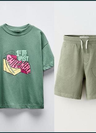 Стильна модна футболка та шорти zara