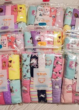 Primark трусики труси для дівчинки 1,5, 2, 3, 4, 5, 6, 7, 8, 9, 10, 11, 12 років сліпи бріфи