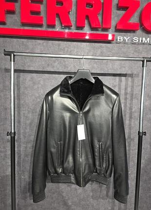 Чоловічий бомпер з натуральної шкіри ferrizo
