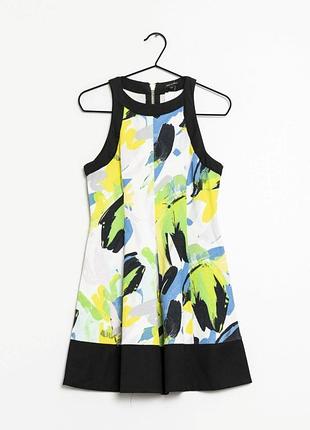 Віскозна+поліестер сукня river island в абстрактний принт