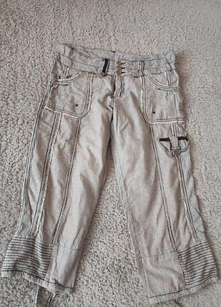 Бриджи женские hfg хлопок, длина 72, талия 42-43, бедра 49, посадка 28/31,низ19, корректируется