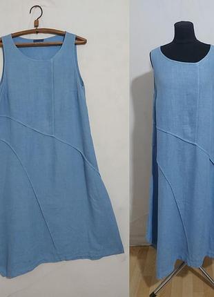 Платье с стиле этно, бохо из смесового льна oska