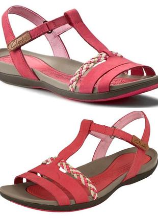 Брендові шкіряні босоніжки сандалії clarks 25 см