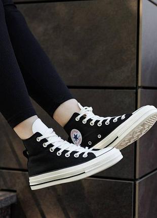 Кеды женские мужские Converse Chuck Taylor All-Star Hi Hyper Pink White classic