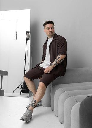 Шорти сорочка (креп, короткий рукав)