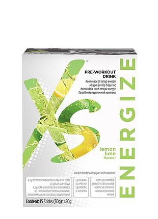 Xs™ pre-workout drink потрійний енергетичний комплекс. смак лимона і лайма. (15 пакетиків-стіків по 30 г / 450 г)
