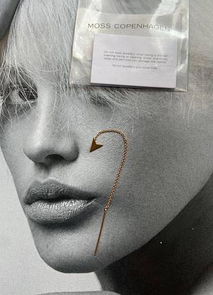Серьги moss copenhagen 181246 б/р золотистый