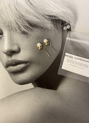 Серьги moss copenhagen 181250 б/р золотистый