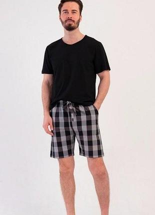 Шорты мужские в клетку для дома 409186 хлопок