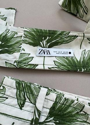 Костюм zara топ та шорти з бавовни 8