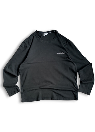 Calvin klein basic long sleeve t shirt базовый лонгслив футболка чорний nike adidas supreme