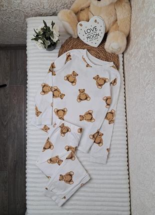 Хорошенькая хлопковая пижама в мишках ms 5-6 лет