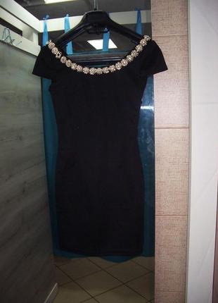 Черное мини платье с открытой спиной2 фото