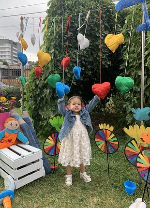 Детский джинсовый жакет пиджак с рисунком на спине