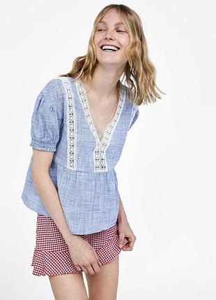 Вкорочена блуза zara