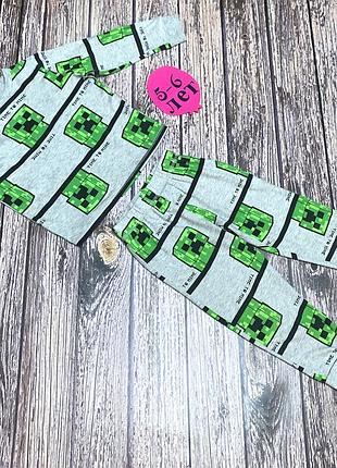 Пижама minecraft для мальчика 5-6 лет. 110-116 см