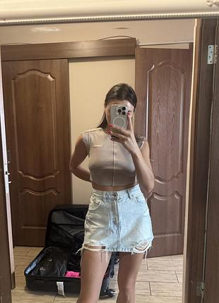 Джинсовая юбка pull&bear