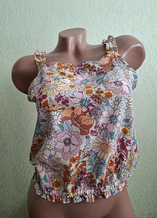 Топ с напуском. блуза. топик рюши.