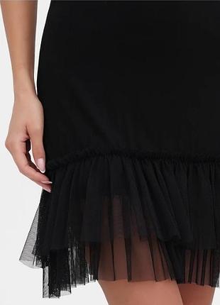 Сарафан черный с оборкой l р