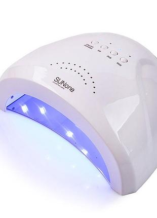 Професійна led-лампа для полімерізації гелю sun one (2 в 1) led/uv white 48w
