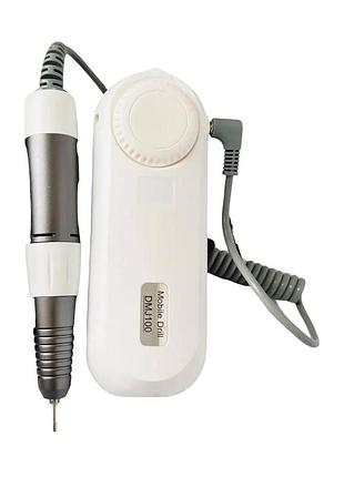 Фрезер usb портативний для манікюру з акумулятором love crazy nail drill dmj 100 35000 оборотів 25 вт білий