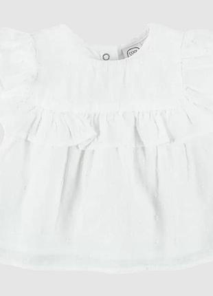 Блуза ажурна, футболка на дівчинку 6-9 місяців (74 см).