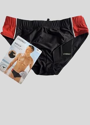 Нові якісні чоловічі плавки розмір м чорні з червоним