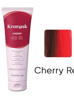 Тонирующая маска для волос inebrya kroмask coloring nourishing mask, cherry 250 мл