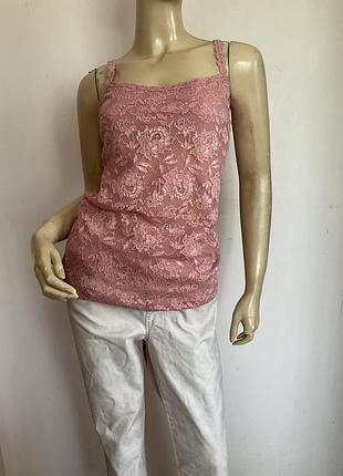 Кружевной розовый итальянский топик/ m/ brend cosabella