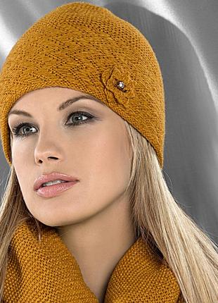 Элегантный женский комплект шапка и шарф betty от loman! польша!